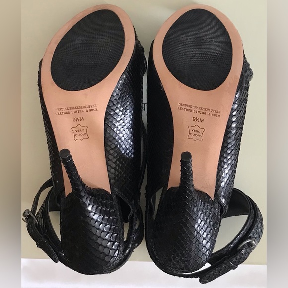 NWOB (Other) Leon Max 100% Genuine Leather & Snakeskin Heels, 9.5. - Picture 5 of 5